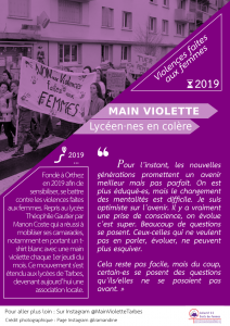 1. Violences 6. Panneau Mains Violettes